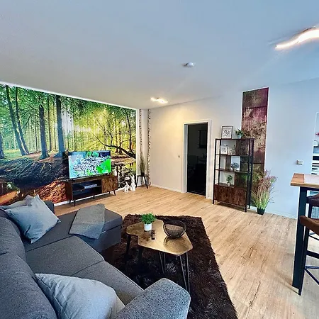 דירה Apartment-am-stadtbrunnen,50m2,kueche,2 Schlafzimmer,kfz Parkplatz,terrasse,waschmaschine *