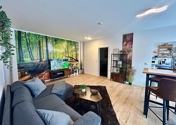 דירה Apartment-am-stadtbrunnen,50m2,kueche,2 Schlafzimmer,kfz Parkplatz,terrasse,waschmaschine *